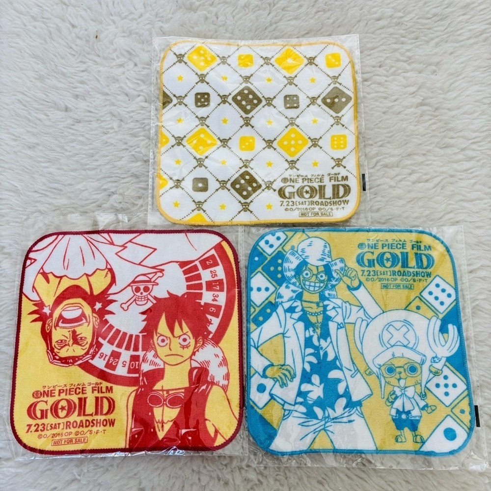 One Piece set of 3  Sealed Handkerchief/Hand Towels size 8.5”
